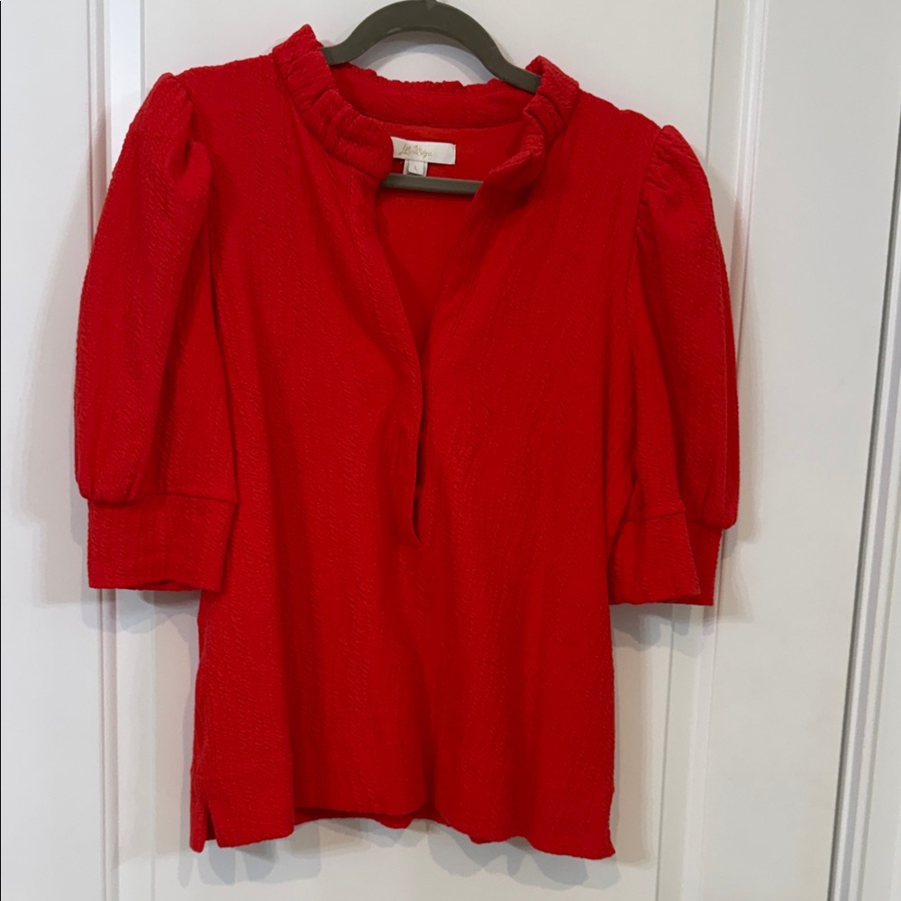 Lilly Pulitzer Vibrant Red Blouse